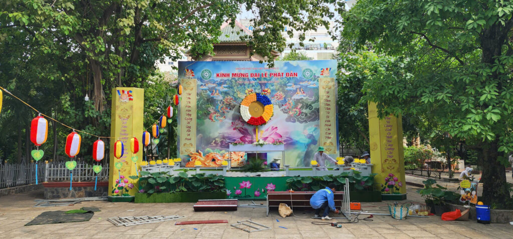 Thiết kế thi công lễ Phật đản - Chùa Vĩnh Phước Q.12